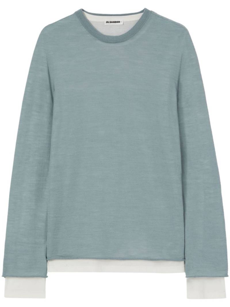 Jil Sander layered fine-knit jumper - Blue von Jil Sander