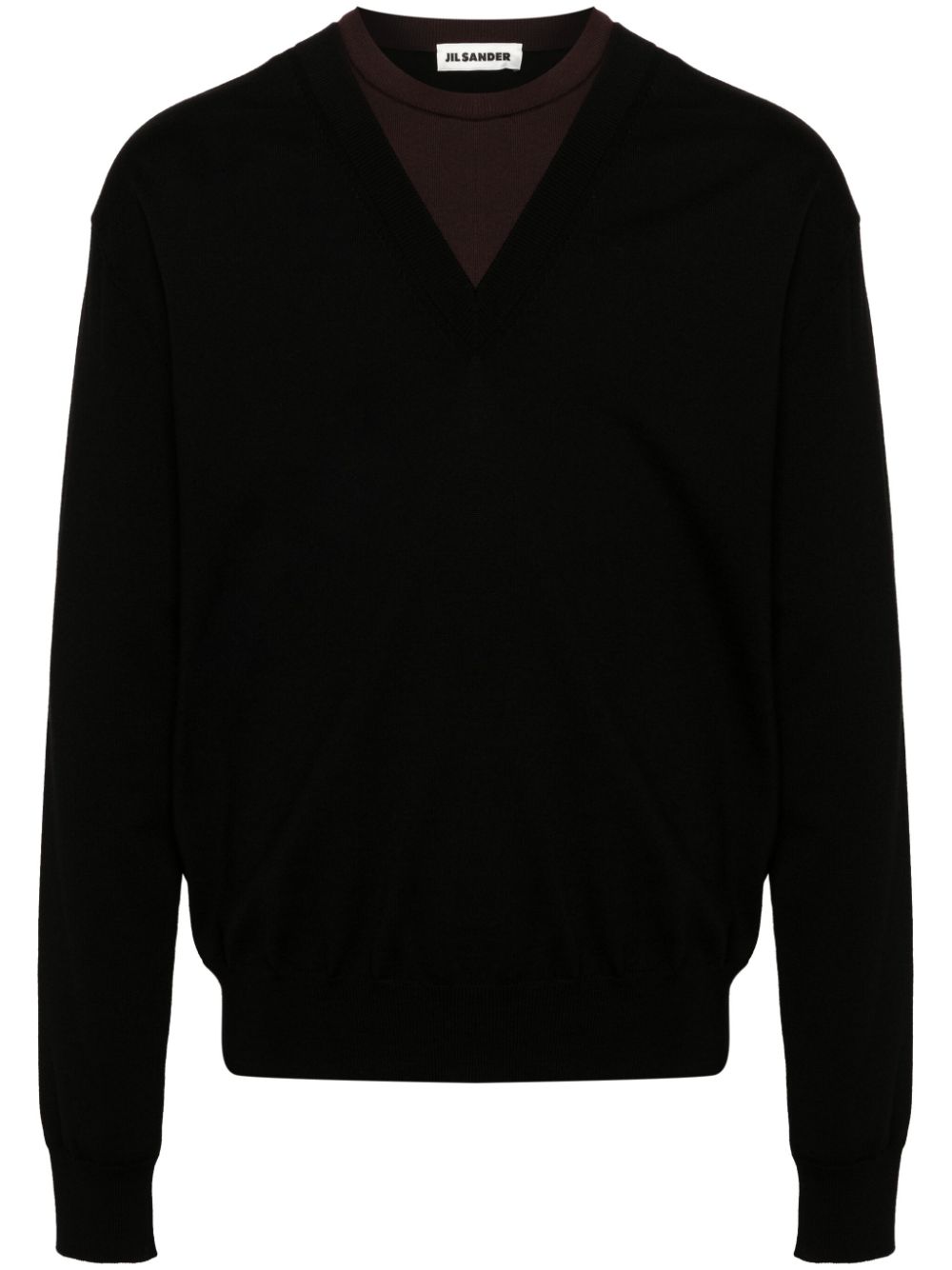 Jil Sander layered virgin wool-blend jumper - Black von Jil Sander