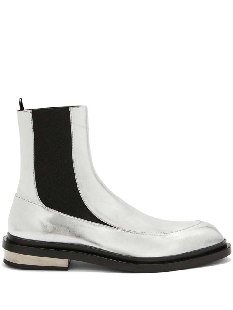 Jil Sander leather Chelsea ankle boots - Grey von Jil Sander