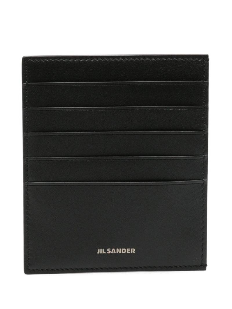 Jil Sander leather vertical cardholder - Black von Jil Sander