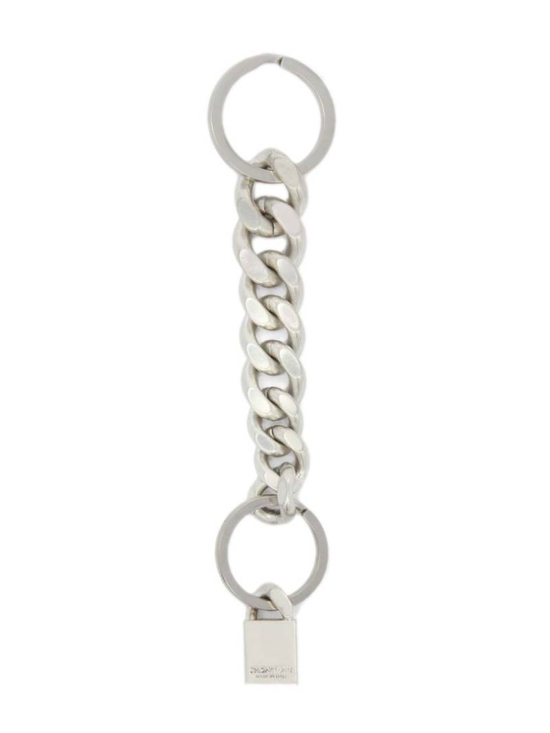 Jil Sander logo-charm chain keyring - Silver von Jil Sander