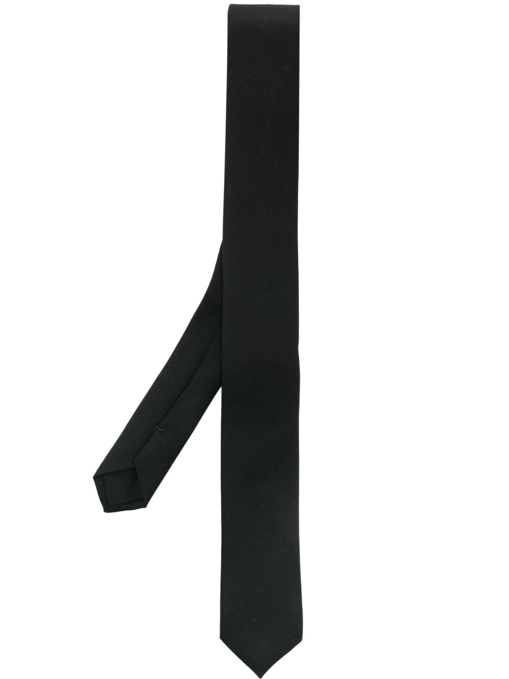 Jil Sander logo-charm wool tie - Black von Jil Sander