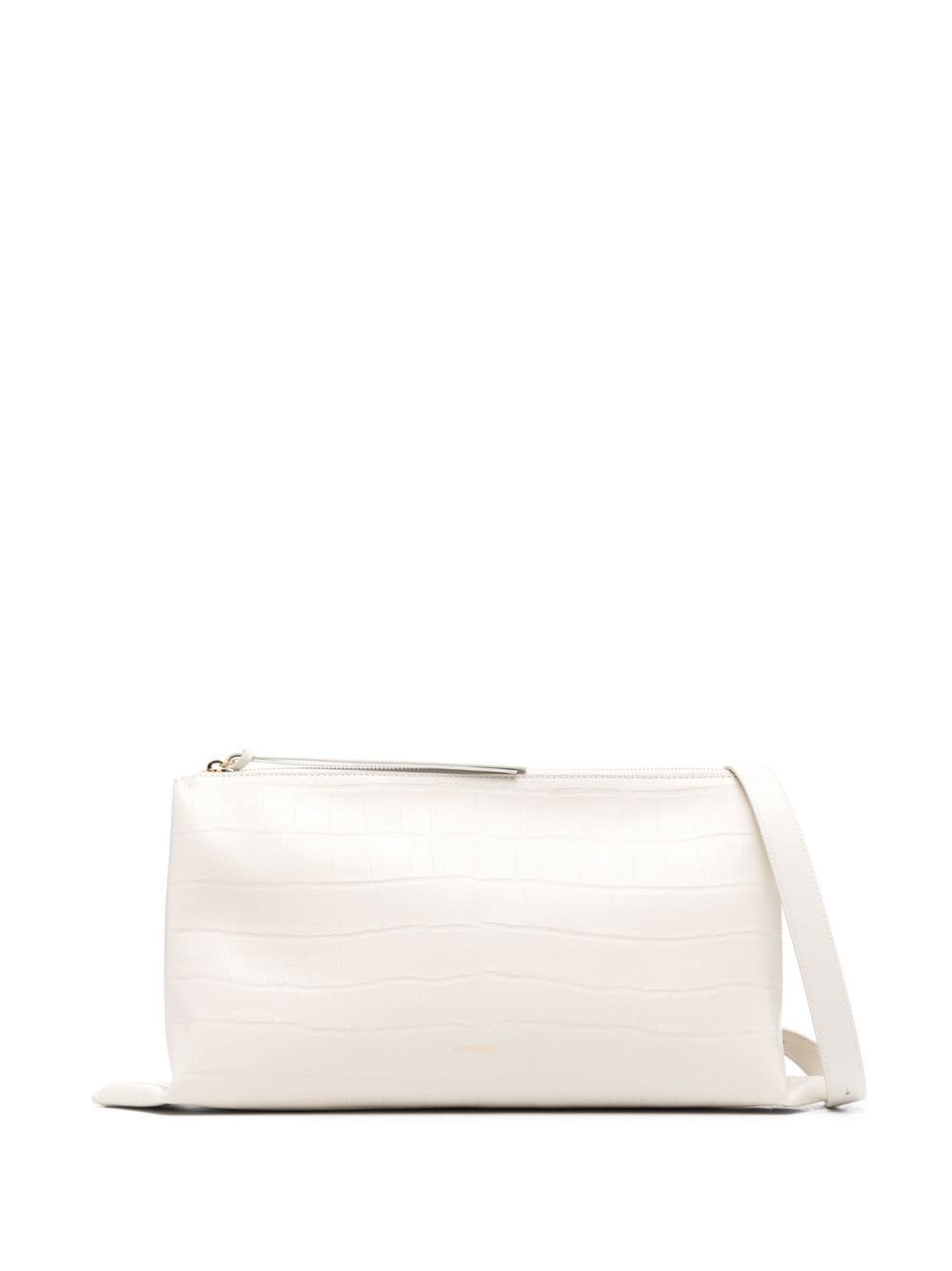 Jil Sander logo-detail leather shoulder bag - White von Jil Sander