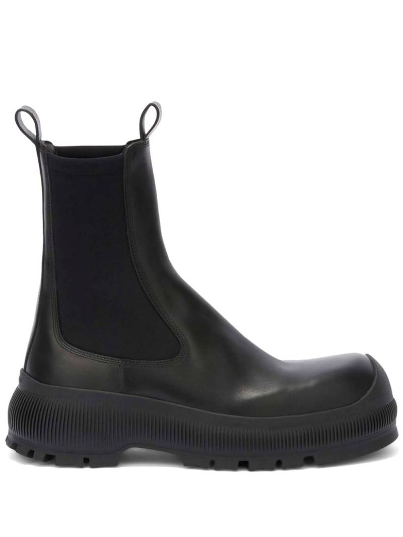 Jil Sander logo-embossed leather boots - Black von Jil Sander