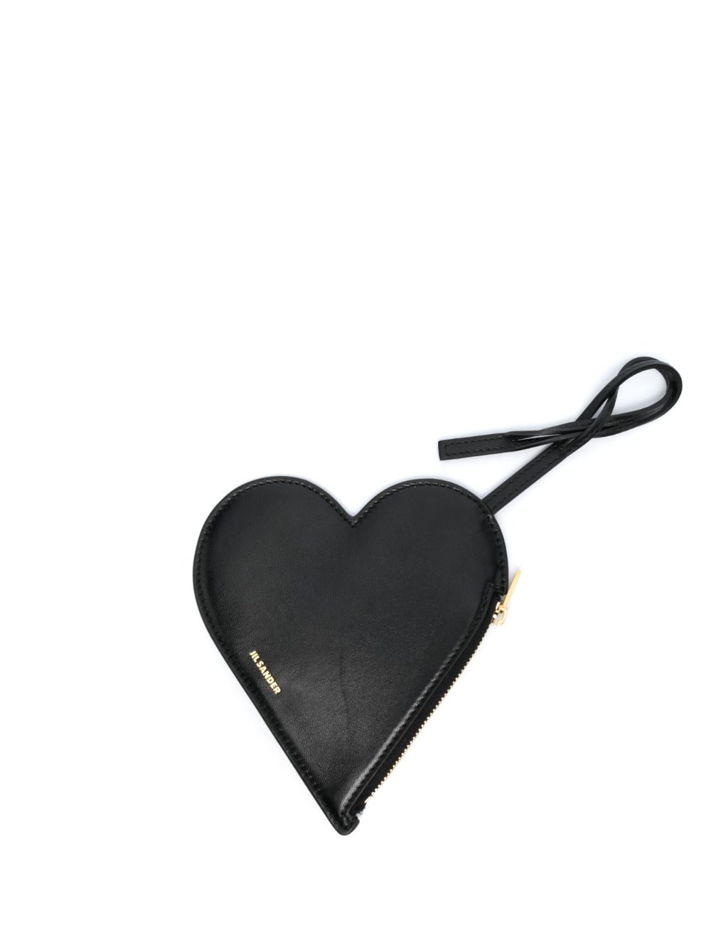 Jil Sander logo-lettering heart-shape wallet - Black von Jil Sander