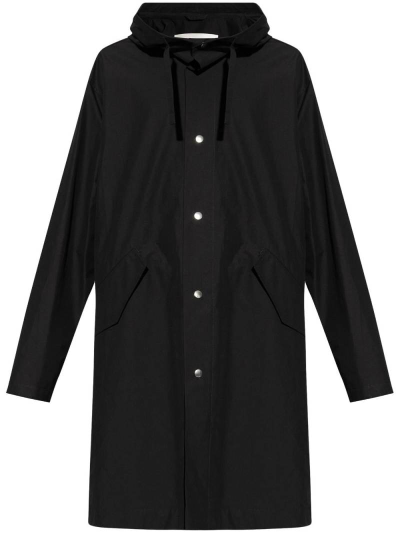 Jil Sander logo parka coat - Black von Jil Sander