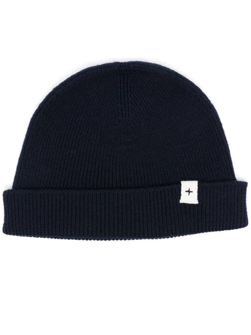 Jil Sander logo-patch beanie - Blue von Jil Sander