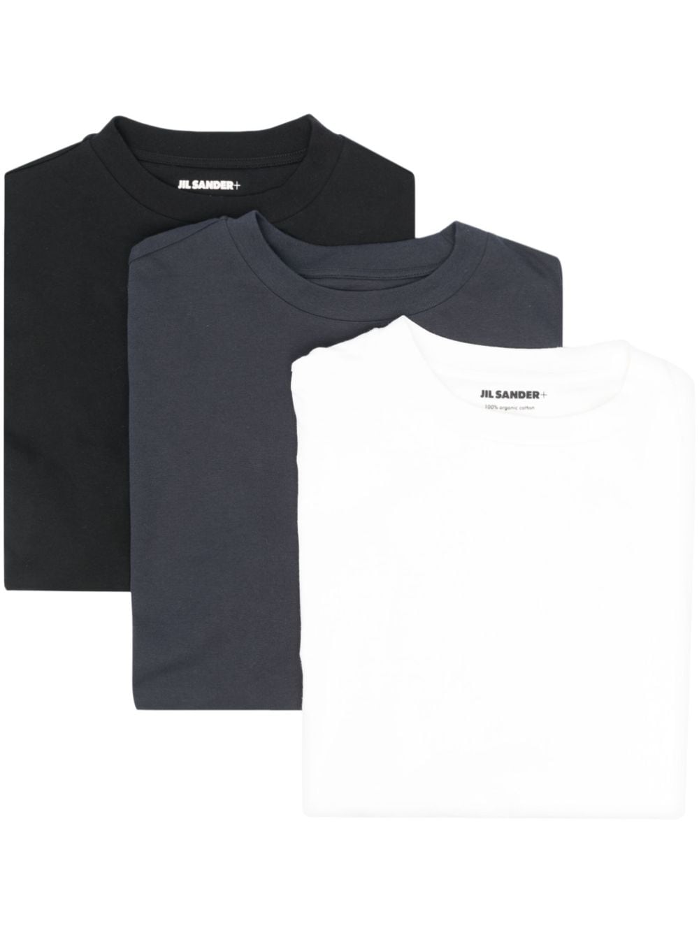 Jil Sander logo-patch organic-cotton T-shirt (pack of three) - White von Jil Sander