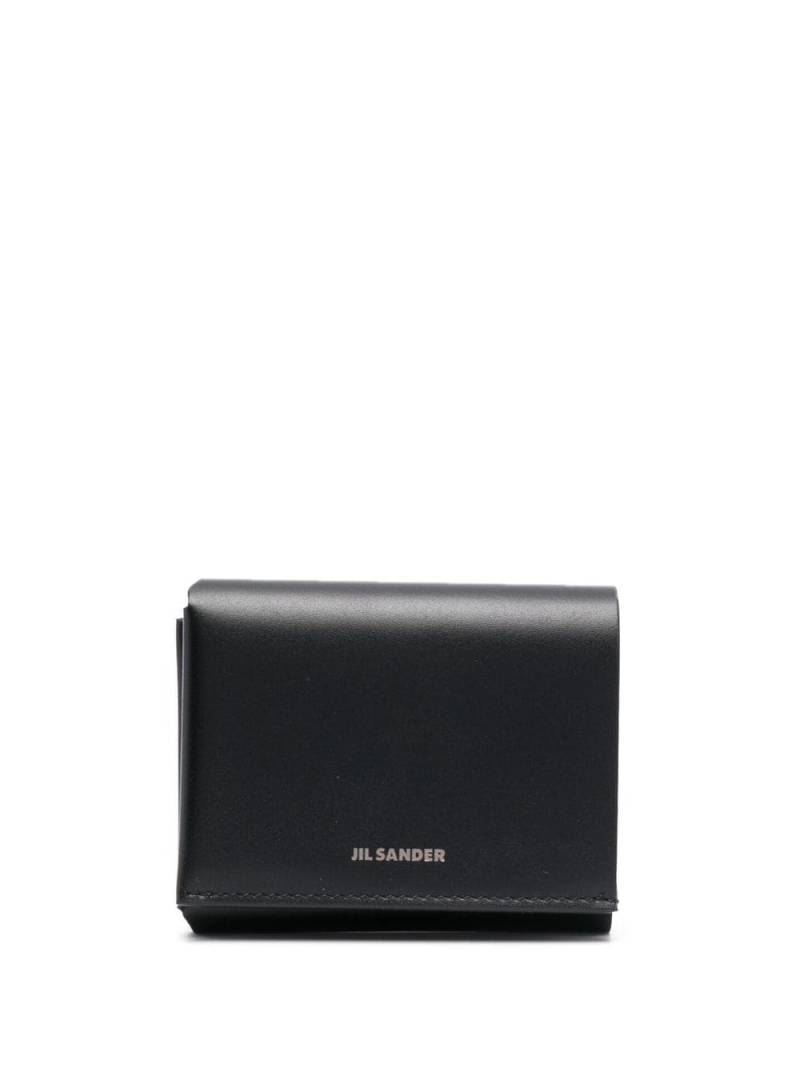 Jil Sander logo-plaque leather wallet - Black von Jil Sander