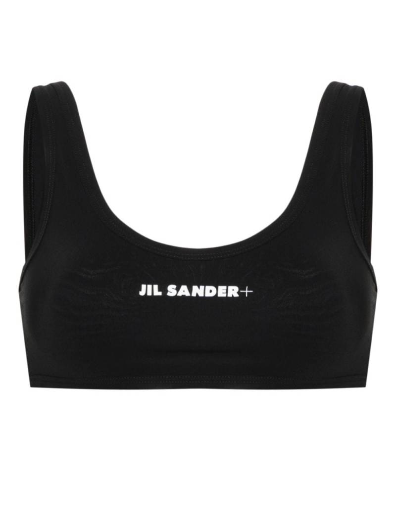 Jil Sander logo-print bikini top - Black von Jil Sander