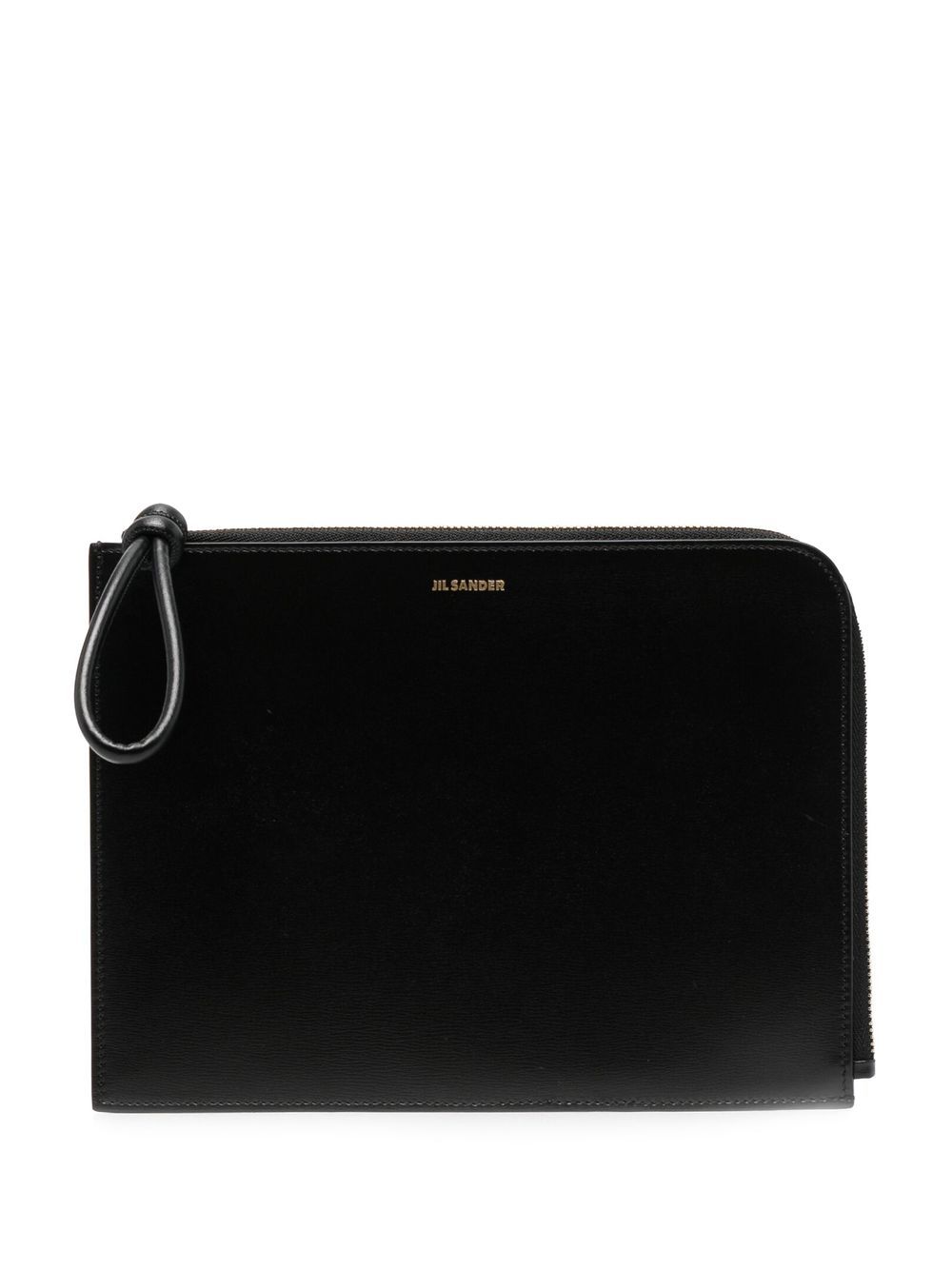 Jil Sander logo-print clutch bag - Black von Jil Sander