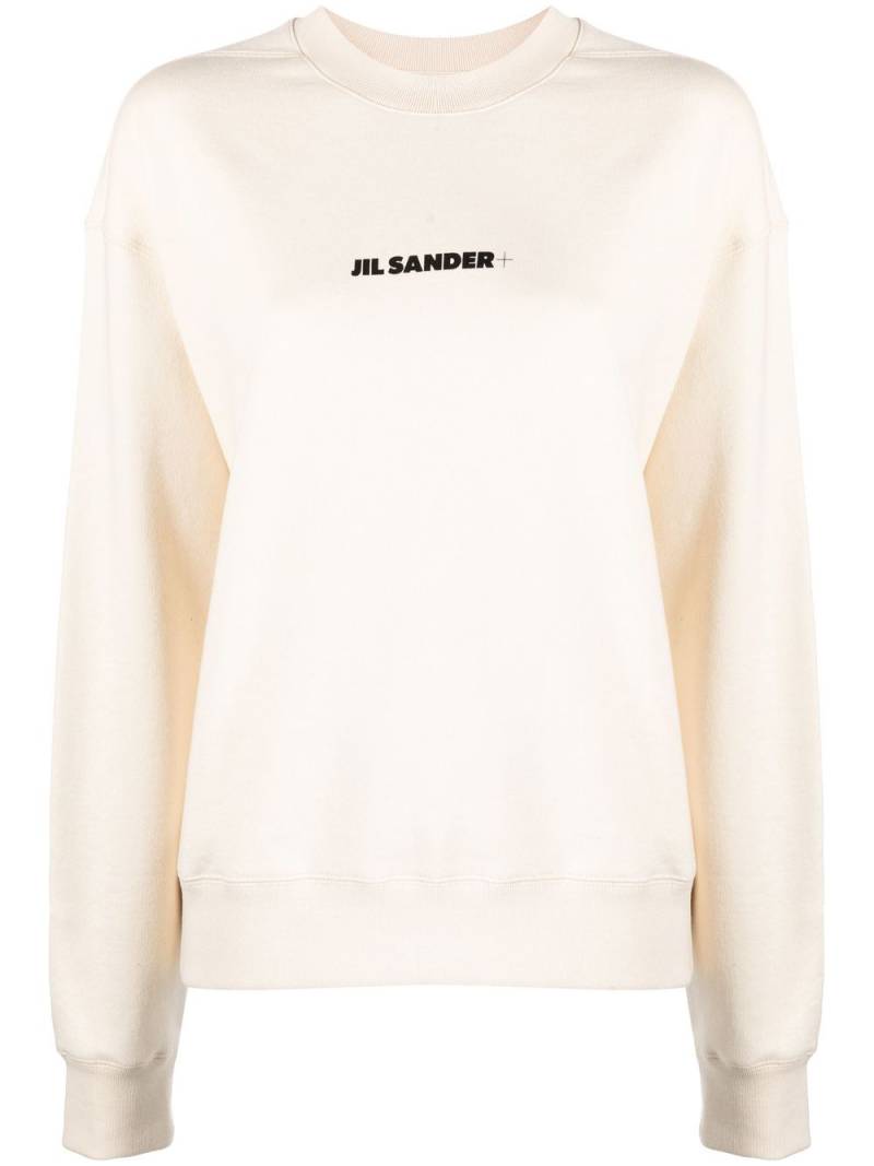 Jil Sander logo-print cotton sweatshirt - Neutrals von Jil Sander