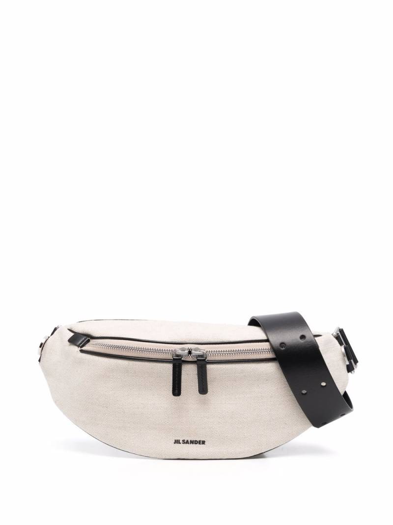 Jil Sander logo-print detail belt bag - Neutrals von Jil Sander