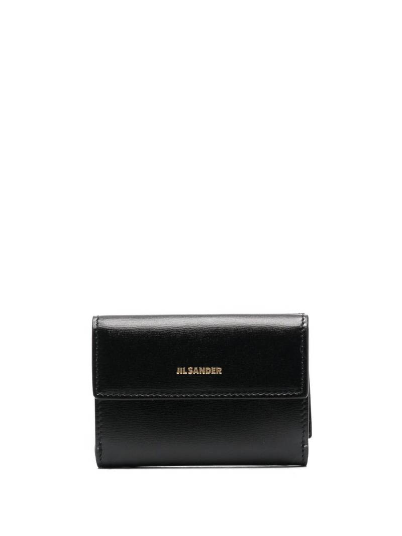 Jil Sander logo-print detail wallet - Black von Jil Sander