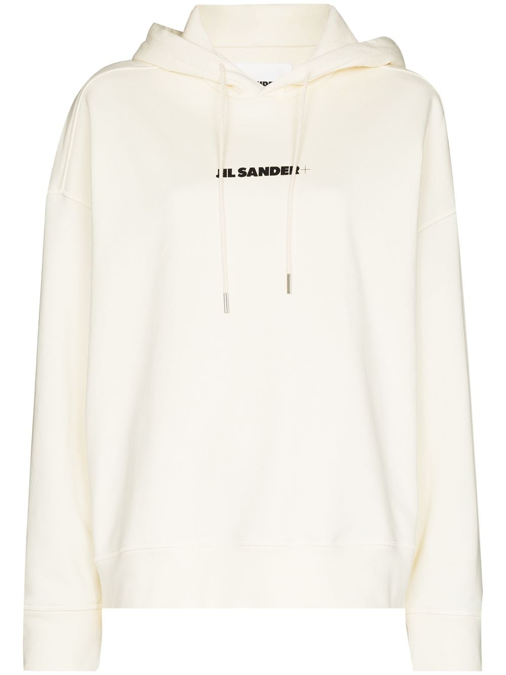 Jil Sander logo print drawstring hoodie - White von Jil Sander