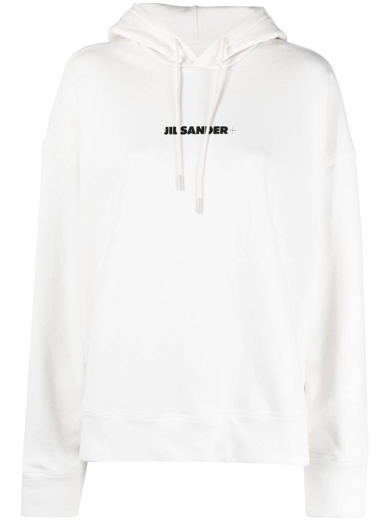 Jil Sander logo-print hoodie - White von Jil Sander