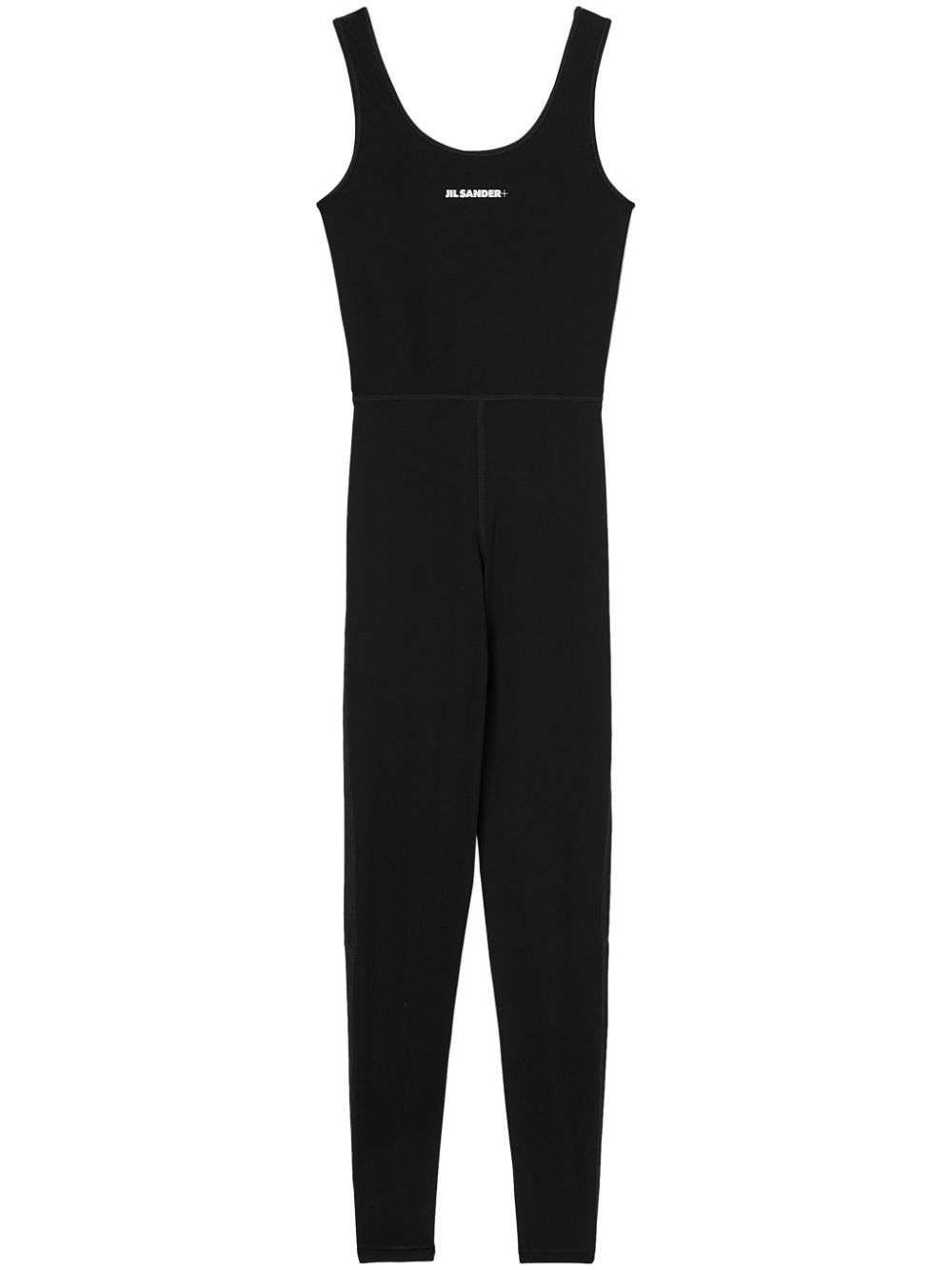 Jil Sander logo-print sleeveless jumpsuit - Black von Jil Sander