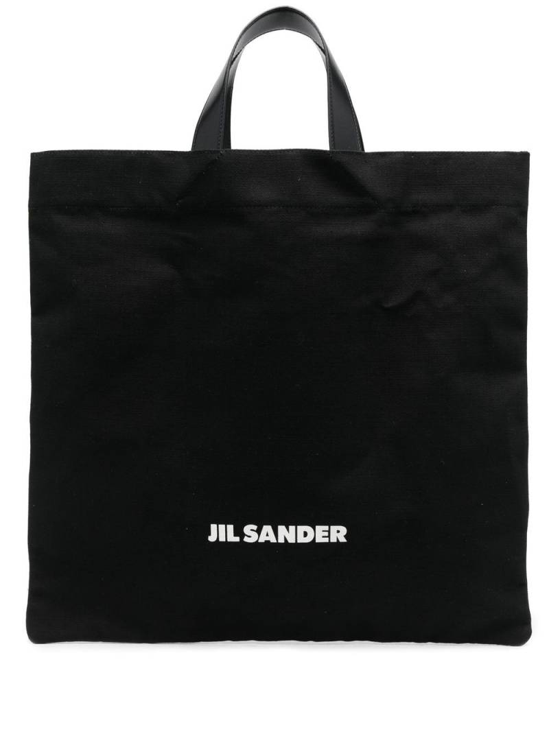 Jil Sander logo-print tote bag - Black von Jil Sander