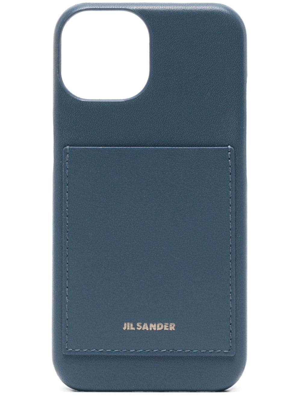 Jil Sander logo-stamp leather iPhone 13 PRO case - Blue von Jil Sander