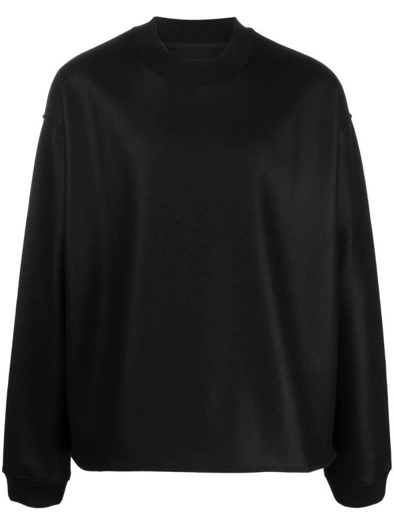 Jil Sander long-sleeve crew-neck sweatshirt - Black von Jil Sander