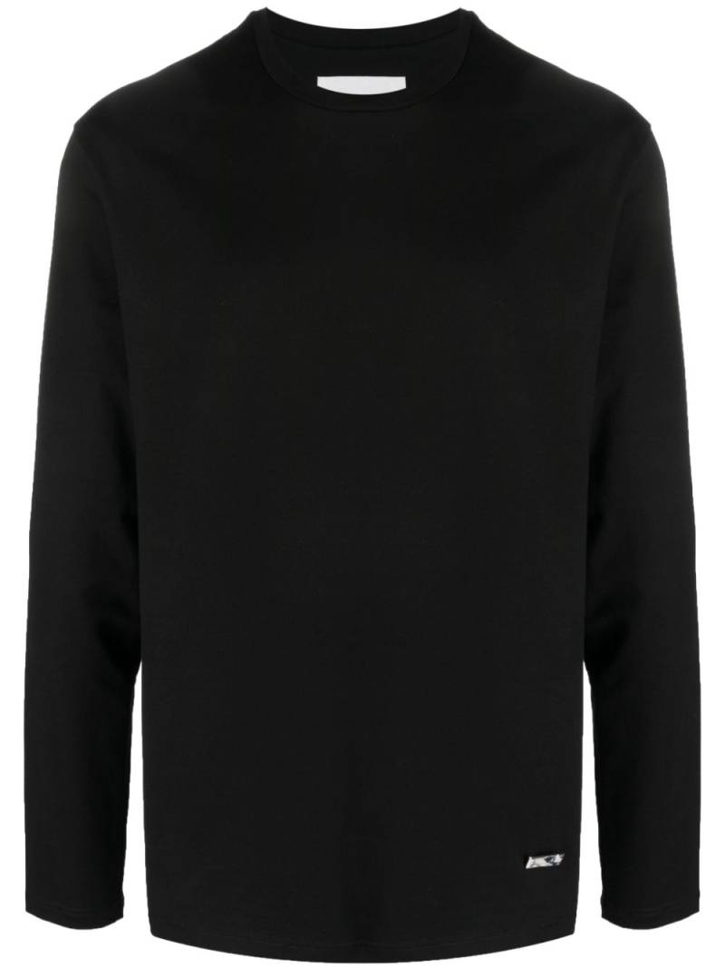 Jil Sander long-sleeved cotton T-shirt - Black von Jil Sander