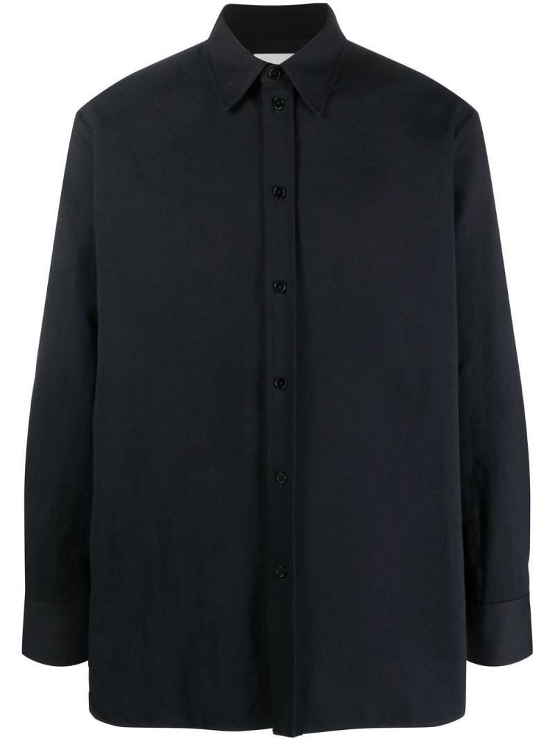 Jil Sander long-sleeved cotton shirt - Blue von Jil Sander