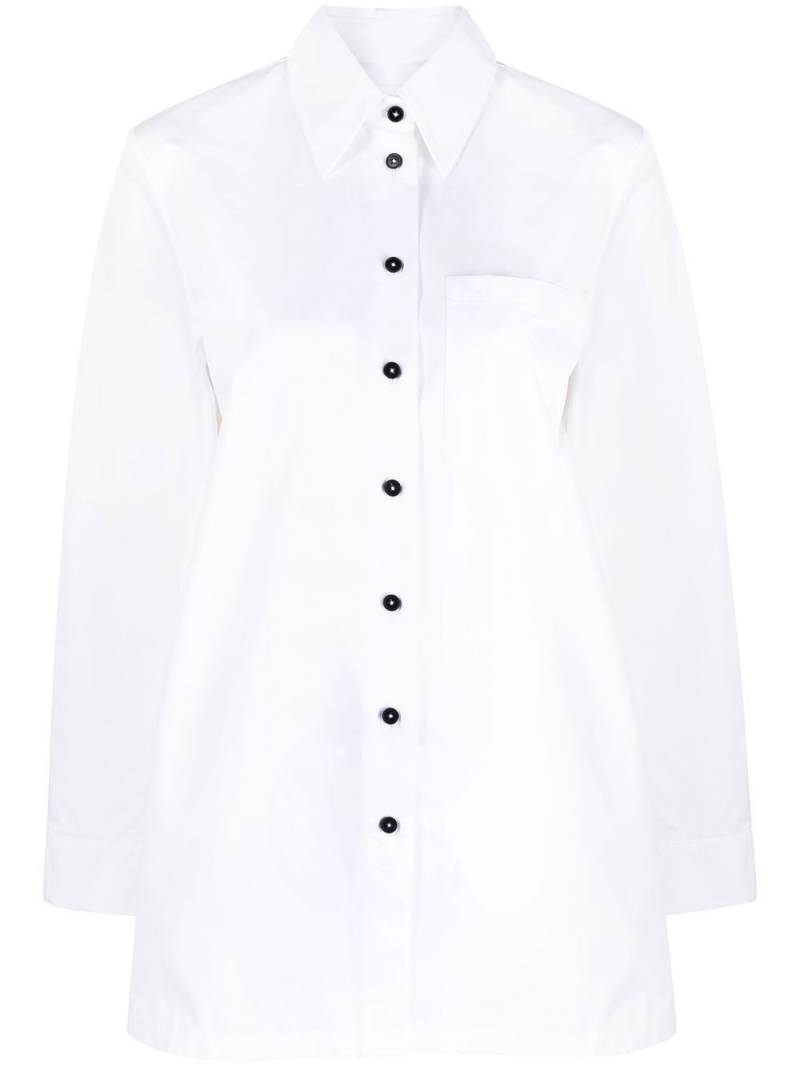 Jil Sander long-sleeved patch pocket shirt - White von Jil Sander