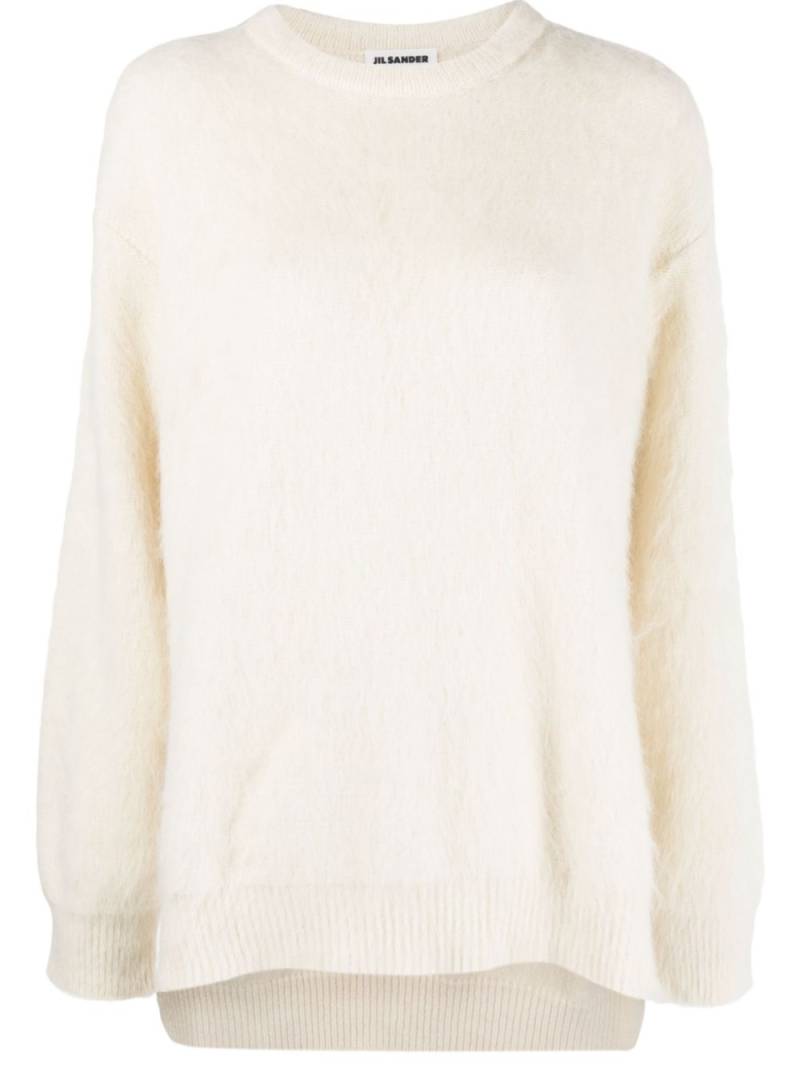 Jil Sander long-sleeved textured-finish jumper - Neutrals von Jil Sander