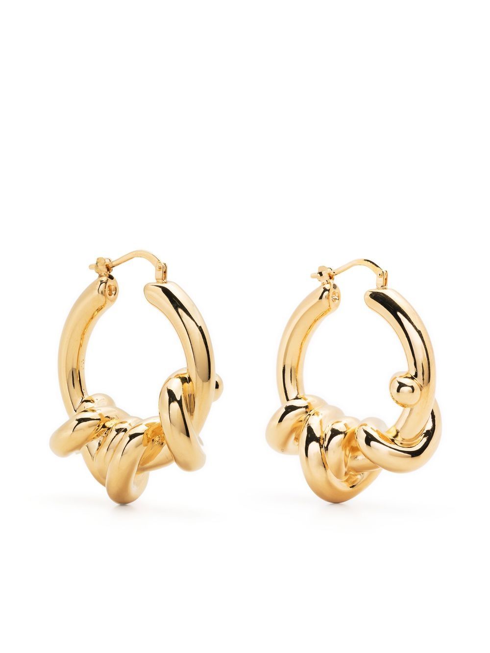 Jil Sander massive knots hoop earrings - Gold von Jil Sander