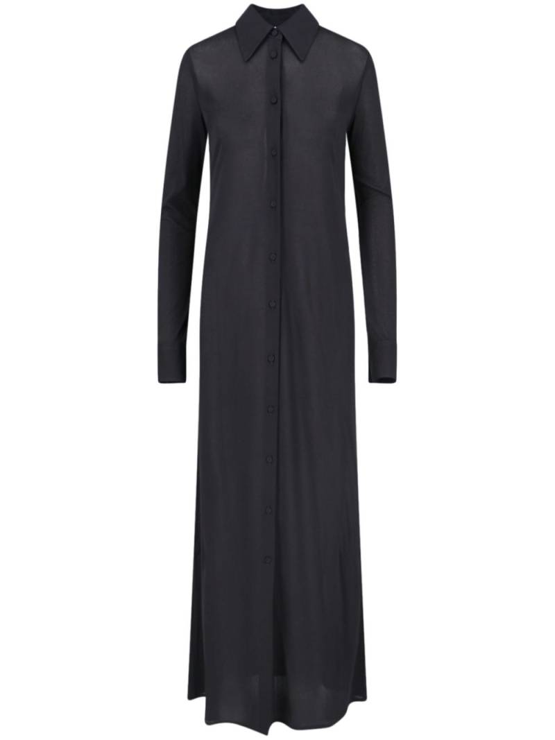 Jil Sander maxi shirt dress - Black von Jil Sander