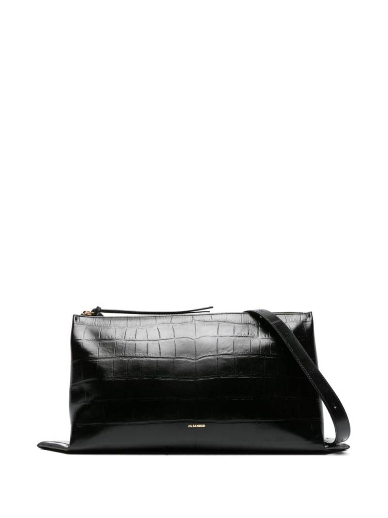 Jil Sander medium Empire leather shoulder bag - Black von Jil Sander