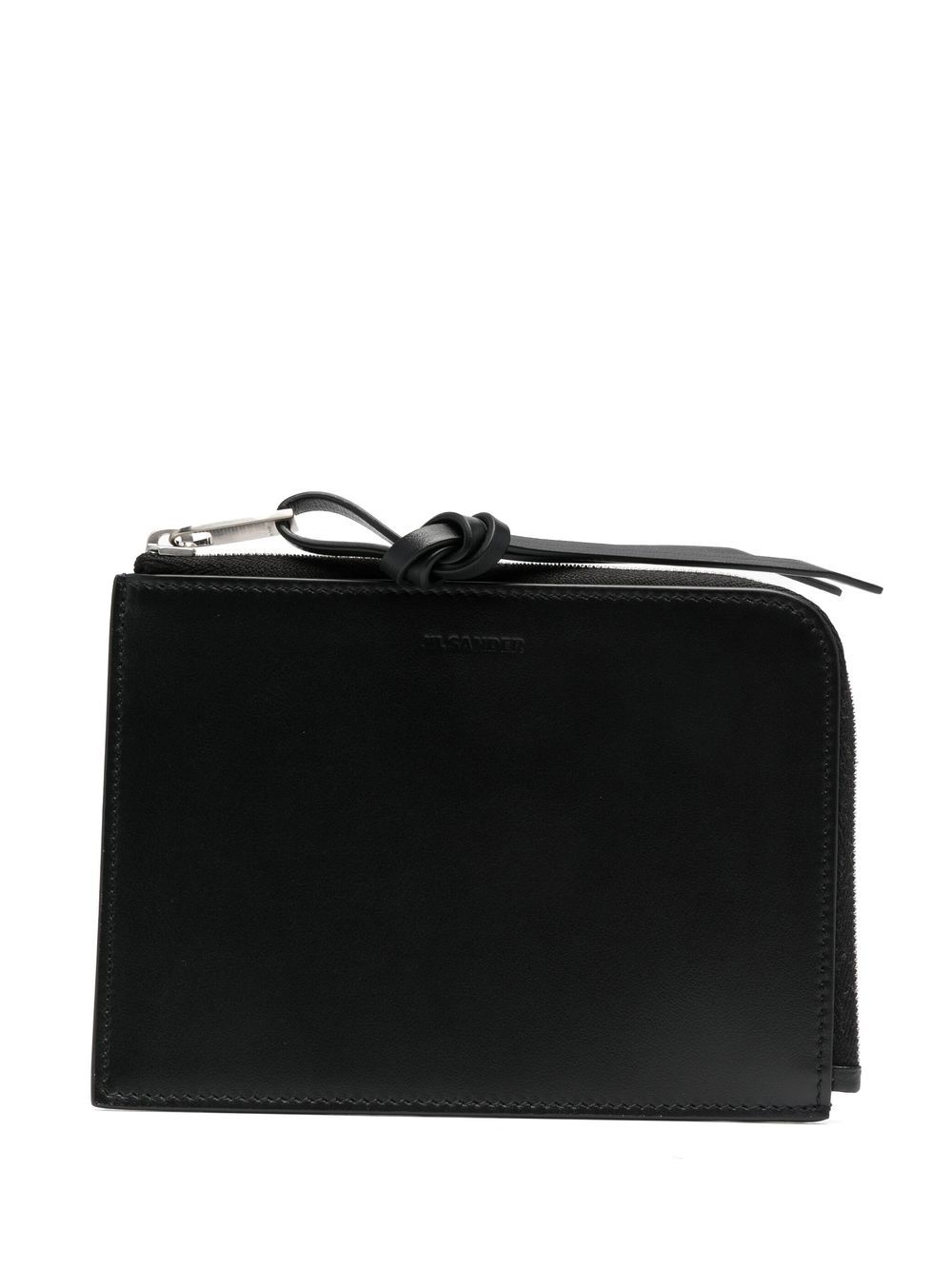 Jil Sander medium folded leather cardholder - Black von Jil Sander