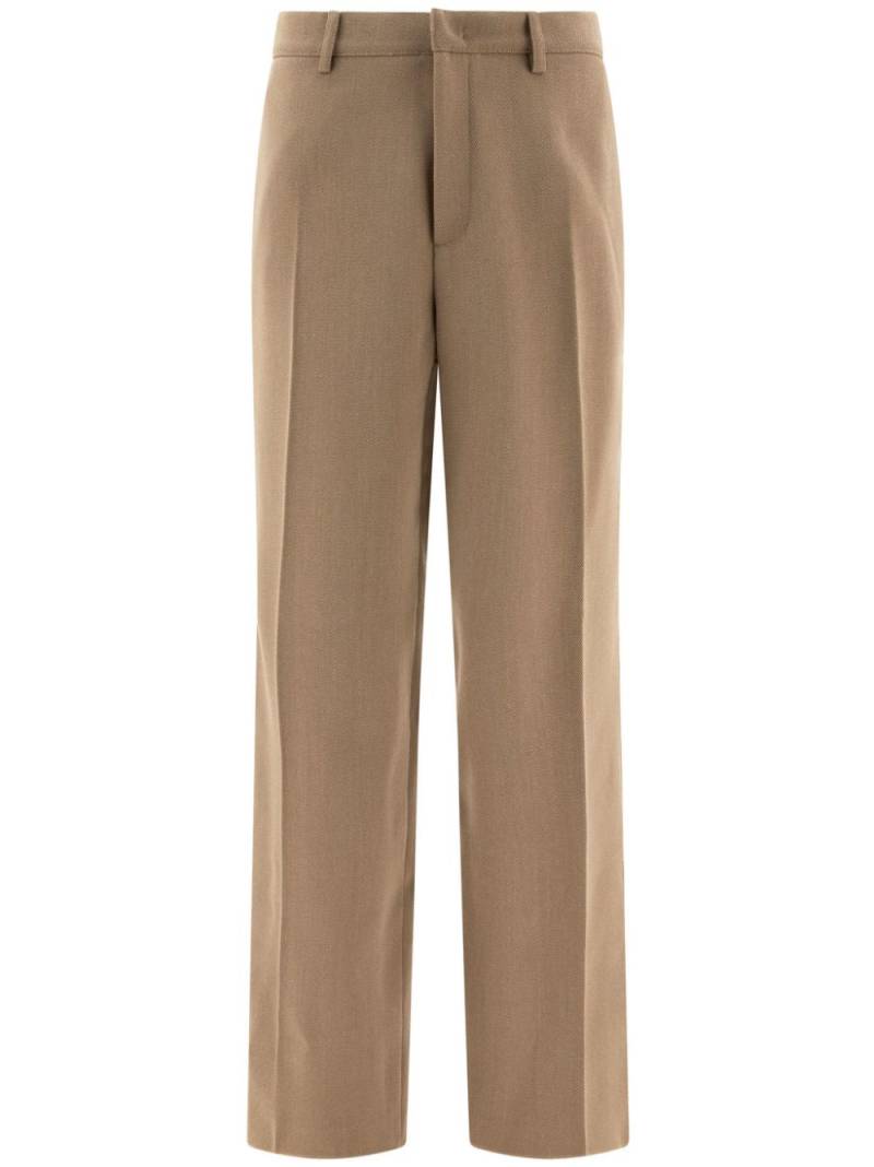 Jil Sander mélange wool straight-leg trousers - Neutrals von Jil Sander