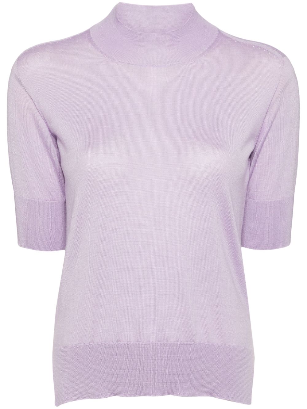 Jil Sander mock-neck knitted top - Purple von Jil Sander