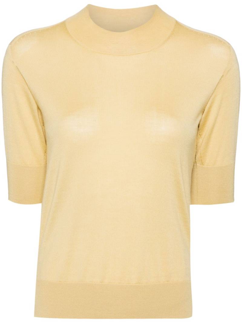 Jil Sander mock-neck knitted top - Yellow von Jil Sander