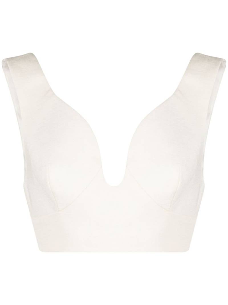 Jil Sander open-back sleeveless crop top - White von Jil Sander