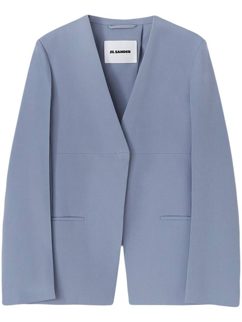 Jil Sander open-back wool blazer - Blue von Jil Sander