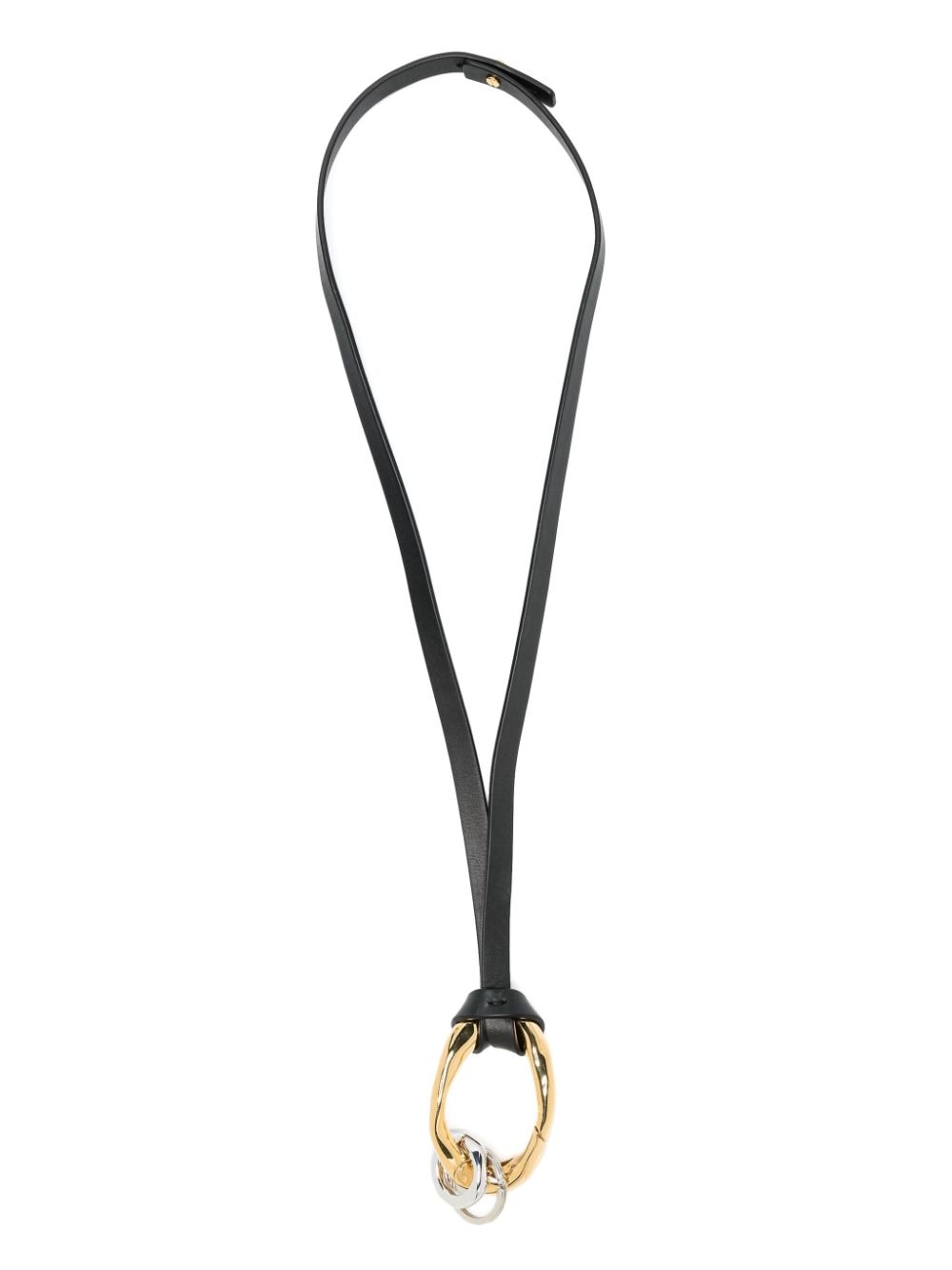 Jil Sander oversize-pendant leather chocker - Black von Jil Sander