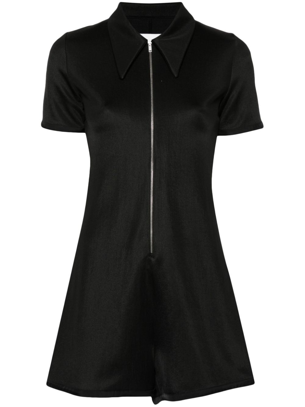 Jil Sander oversize-pointed-collar jersey jumpsuit - Black von Jil Sander