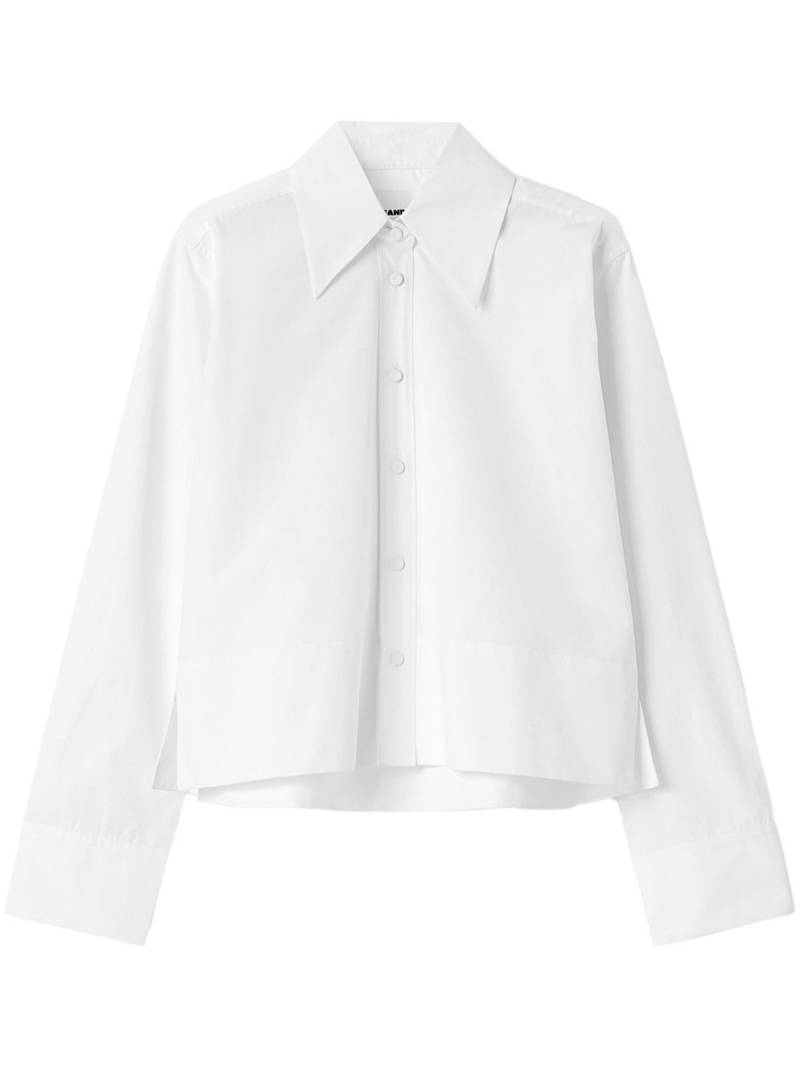 Jil Sander oversized-collar cotton shirt - White von Jil Sander