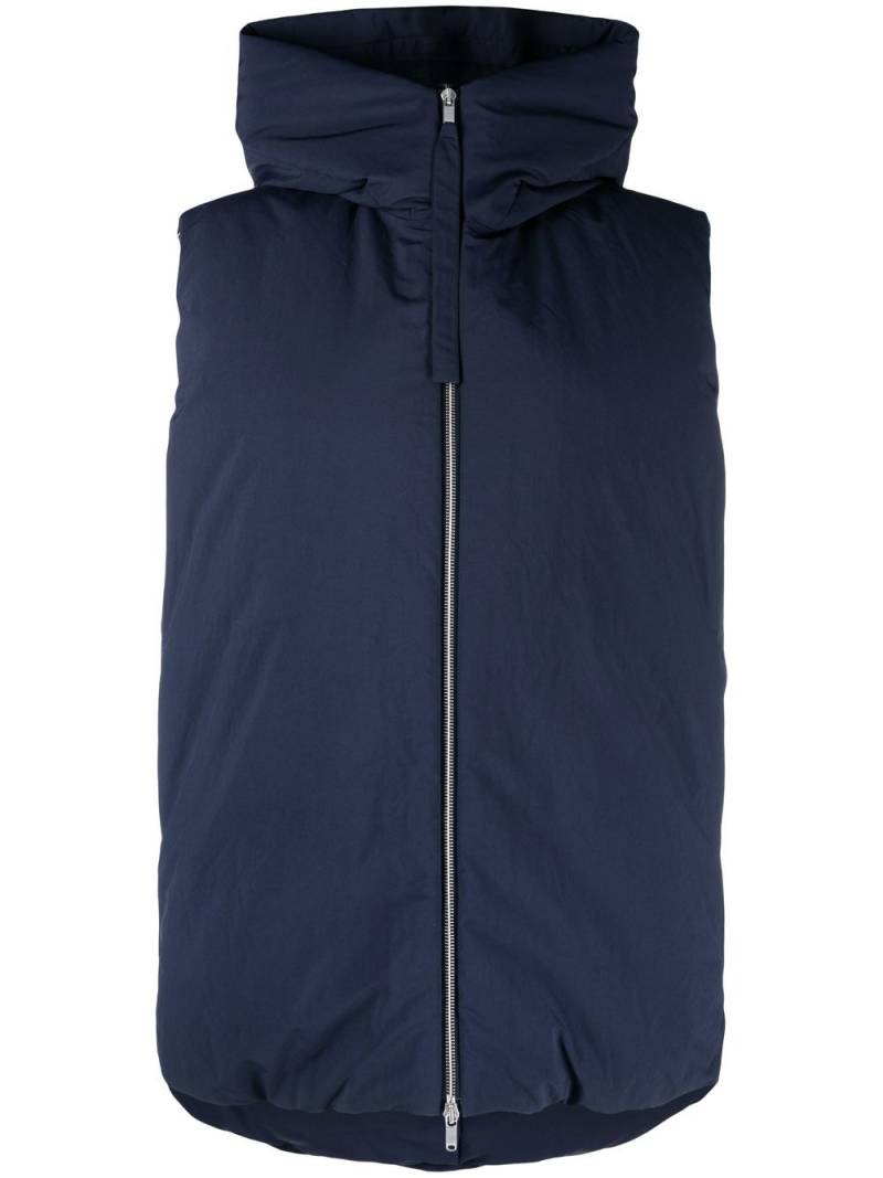 Jil Sander oversized padded gilet - Blue von Jil Sander