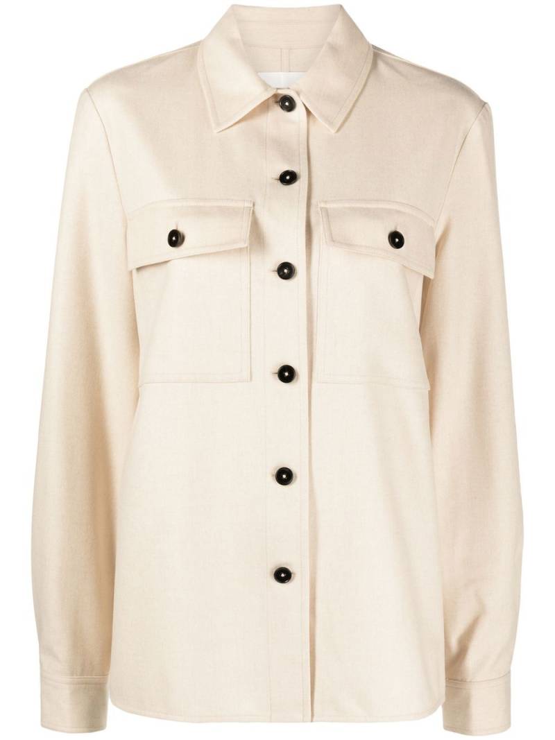 Jil Sander wool shirt jacket - Neutrals von Jil Sander