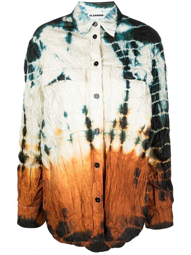 Jil Sander padded tie-dye shirt - Neutrals von Jil Sander