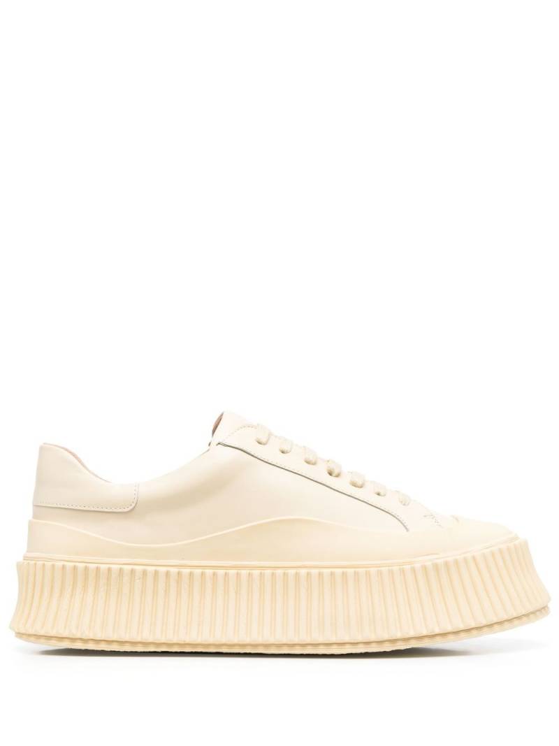 Jil Sander panelled low-top leather sneakers - Neutrals von Jil Sander