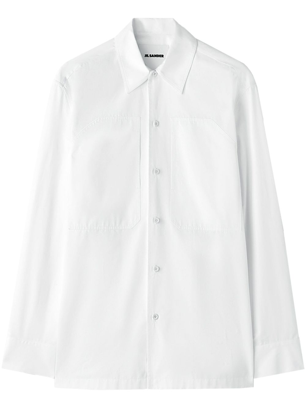 Jil Sander patch pockets cotton shirt - White von Jil Sander