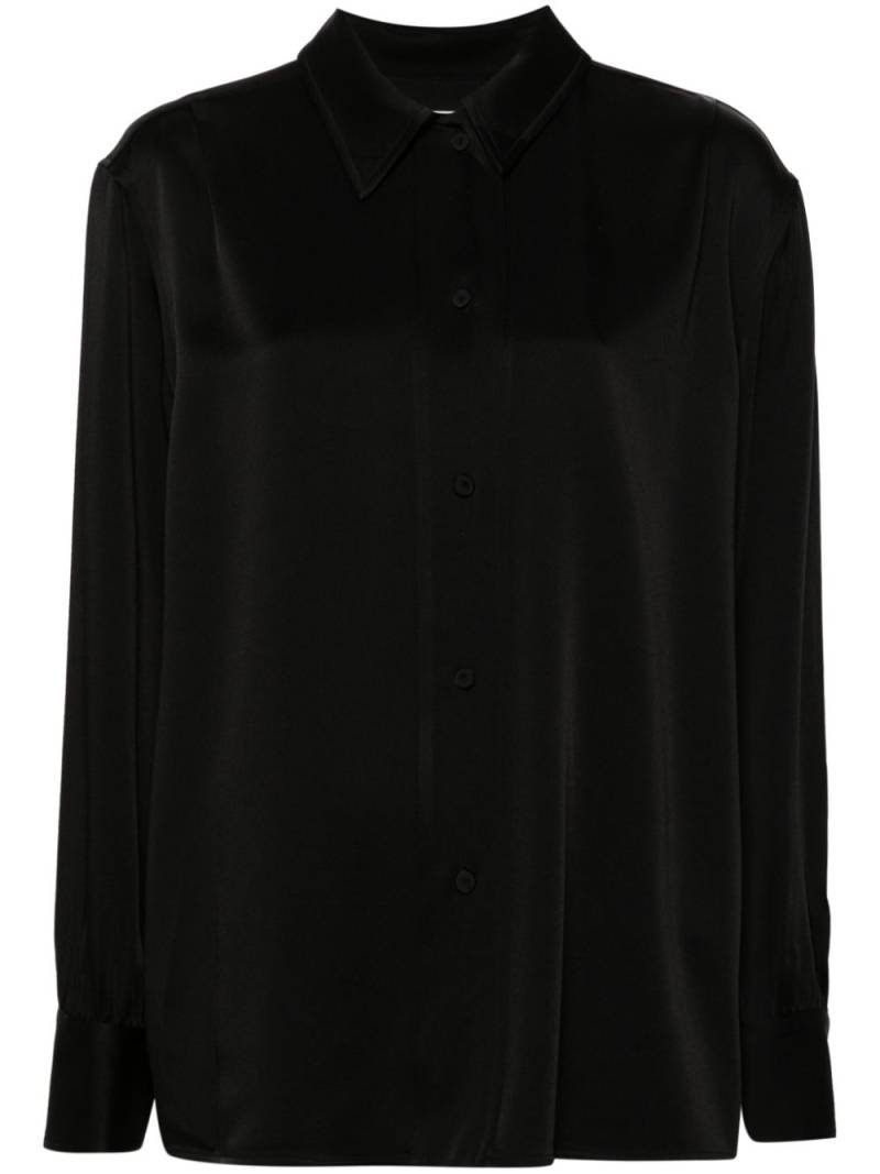 Jil Sander pointed-collar satin shirt - Black von Jil Sander