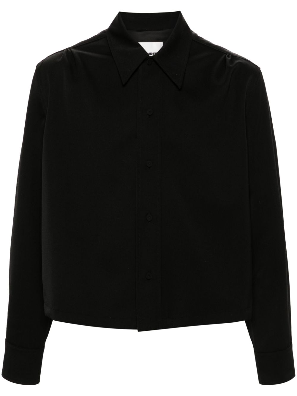 Jil Sander pointed-collar wool shirt - Black von Jil Sander