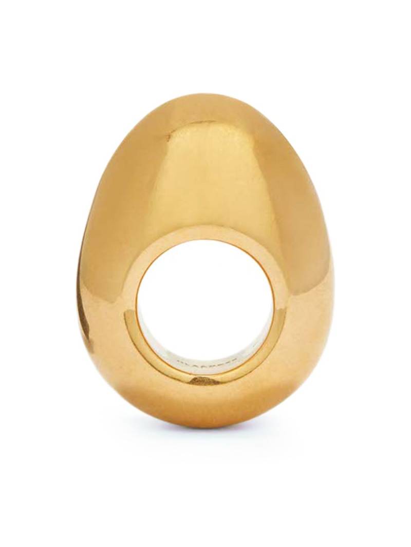 Jil Sander polished oval-body ring - Yellow von Jil Sander