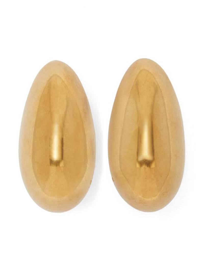 Jil Sander polished oval earrings - Yellow von Jil Sander