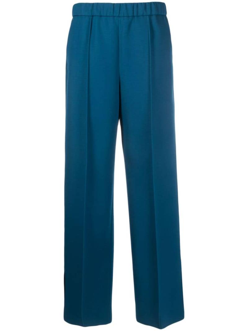 Jil Sander pressed-crease wool straight trousers - Blue von Jil Sander